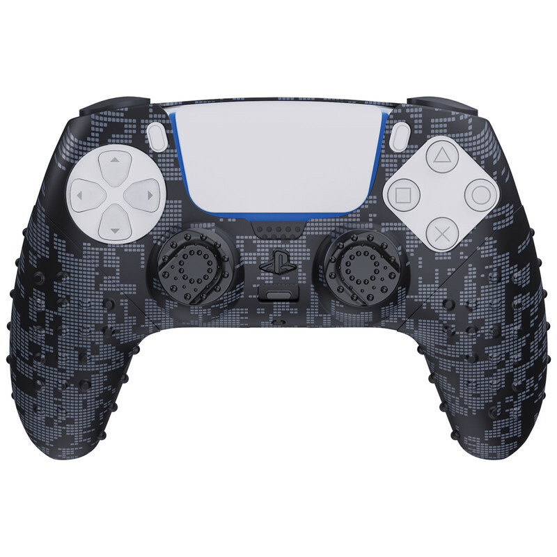 محافظ دسته پلی استیشن 5 اسپارک فاکس مدل Silicone Grip Pack Digital Camo به همراه روکش آنالوگ sparkfox