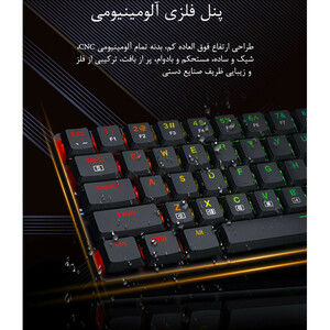 کیبورد مخصوص بازی ردراگون مدل redragon Ashe  Pro K626P-KBS