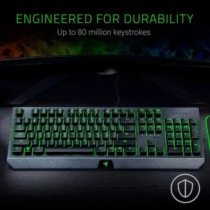 کیبورد مخصوص بازی ریزر مدل BlackWidow Essential Green Switch