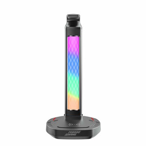 پایه نگهدارنده هدفون پرودو مدل porodo PDX 527 - GAMING RGB STAND WIRELESS CHARGING AND USB HUB