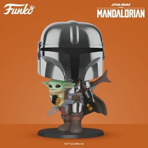 فیگور 25 سانتی فانکو پاپ مندلورین با بیبی یودا  (380) Funko Pop The Mandalorian With The Child