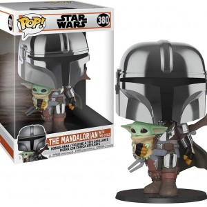 فیگور 25 سانتی فانکو پاپ مندلورین با بیبی یودا  (380) Funko Pop The Mandalorian With The Child