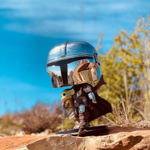 فیگور 25 سانتی فانکو پاپ مندلورین با بیبی یودا  (380) Funko Pop The Mandalorian With The Child