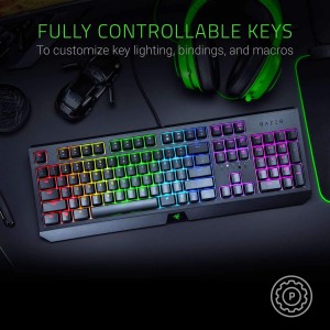 کیبورد گیمینگ ریزر مدل Razer BlackWidow_Green Switch