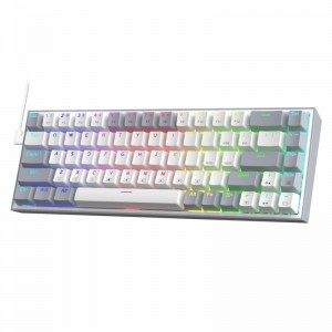 کیبورد گیمینگ ردراگون مدل Redragon K631 WG Castor/سفید_طوسی