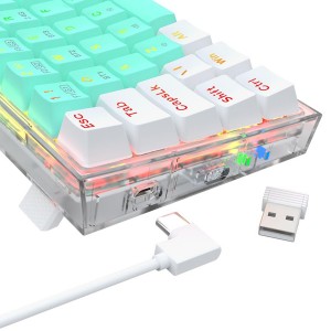 کیبورد گیمینگ بی سیم ردراگون مدل Redragon K631 GW Castor Pro