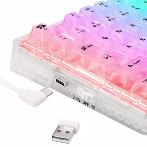 کیبورد گیمینگ بی سیم ردراگون مدل Redragon K649 CTB Elf Pro