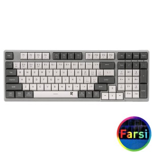 کیبورد اداری بی سیم ردراگون مدل Redragon BK7114 WG Scissor/به همراه حروف فارسی