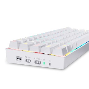 کیبورد گیمینگ بی سیم ردراگون مدل Redragon K530W Draconic Pro (سفید)