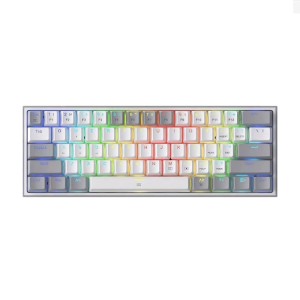کیبورد گیمینگ ردراگون مدل Redragon K617 Fizz/سفید_طوسی