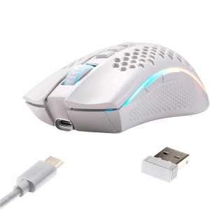 موس بی سیم گیمینگ ردراگون مدل Redragon M808 W-KS Storm Pro / سفید