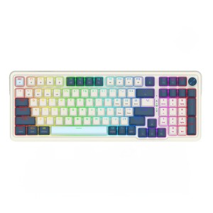 کیبورد گیمینگ بی سیم ردراگون مدل Redragon K686 WB Eisa Pro / کرم-آبی