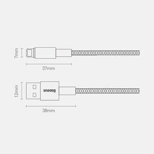 کابل  تبدیل USB به لایتنینگ باسئوس مدل baseus Tungsten طول 2 متر-طلایی