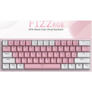 کیبورد گیمینگ ردراگون مدل Redragon K617 Fizz/صورتی_سفید