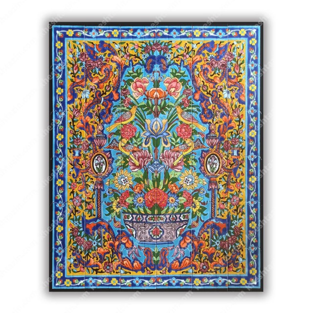 کاشی گل و مرغ طرح 4