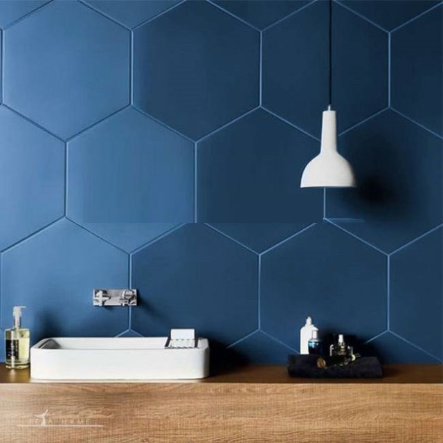 کاشی لعابی تک رنگ ساده طرح 1