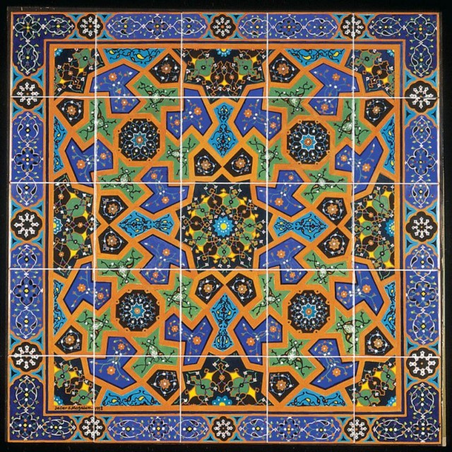 کاشی لعابی طرحدار و شابلونی طرح 4