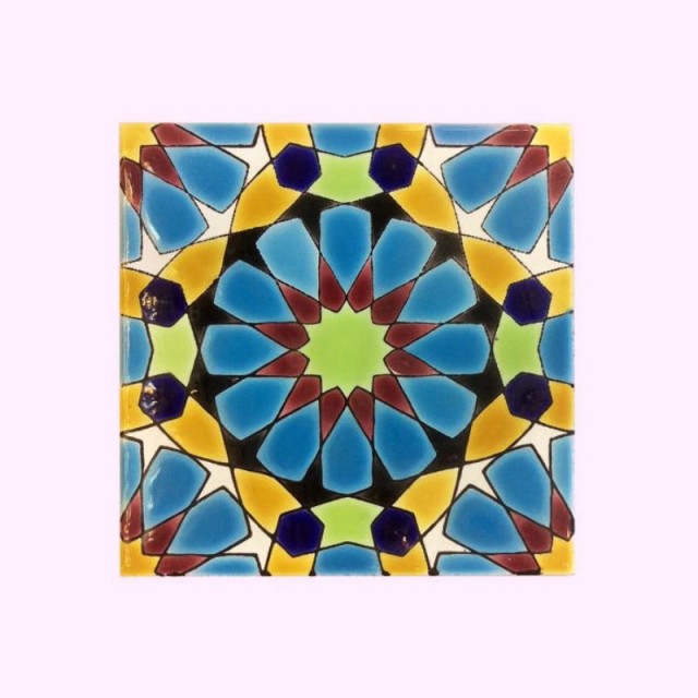 کاشی لعابی طرحدار و شابلونی طرح 6