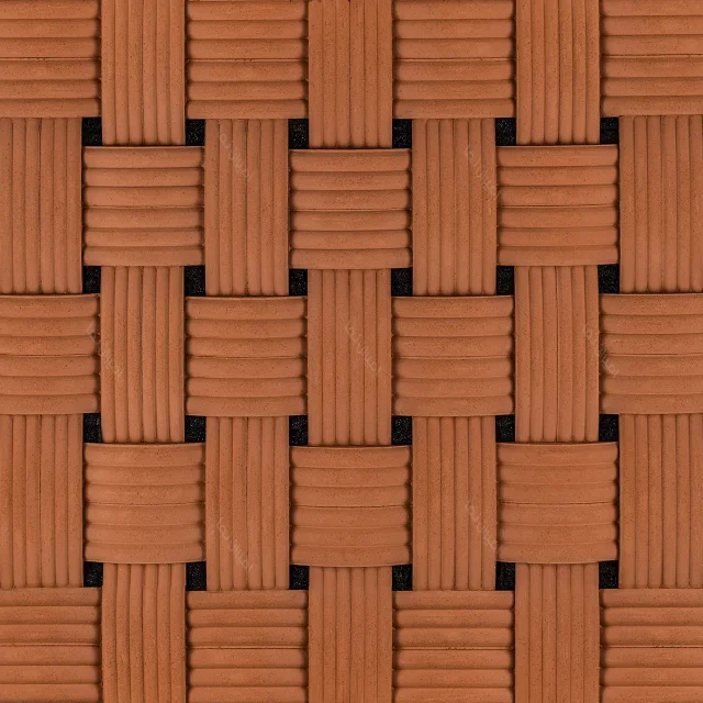 آجر رسی نما حصیری قرمز