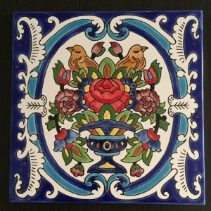 کاشی گل و مرغ طرح 6