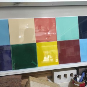 کاشی لعابی تک رنگ ساده طرح 2
