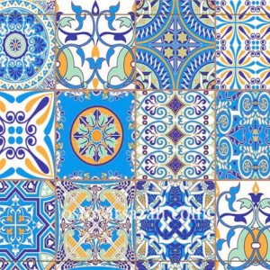 کاشی لعابی طرحدار و شابلونی طرح 2