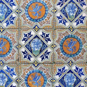 کاشی لعابی طرحدار و شابلونی طرح 3