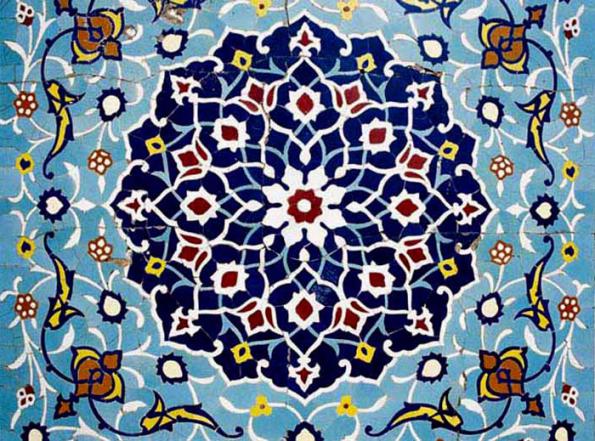 کاشی مسجد ساده و طرحدار و سنتی - آتوسام