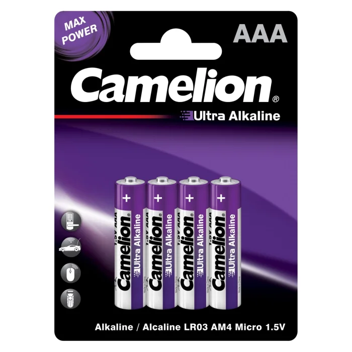 باتری نیم قلمی اولترا آلکالاین کملیون بسته 4 عددی