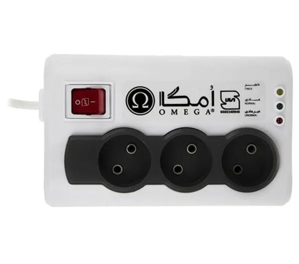 محافظ برق 3 خانه ارتدار امگا مدل P3000 کابل 1.5 متری