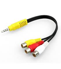 مبدل 1 نری AUX سه خط به 3 مادگی RCA