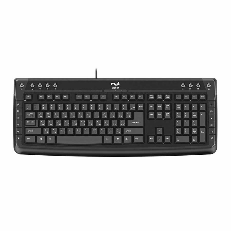 کیبورد  با سیم زیچر مدل SICHER KB-120