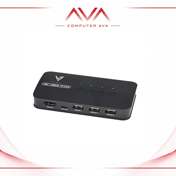 کی‌وی‌ام سوئیچ 4 پورت HDMI واصل مدل VASEL VSL-HK401