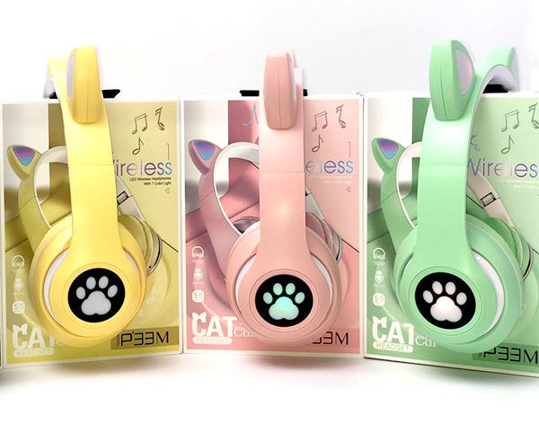 هدفون بلوتوثی مدل گربه ای M3