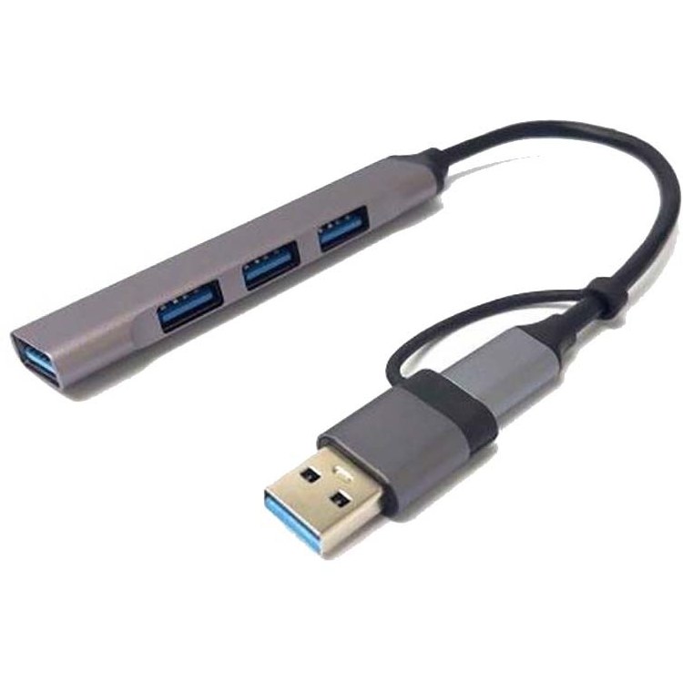 هاب 4 پورت T-3619 TYPE-C+USB3.1 پی نت 2IN1