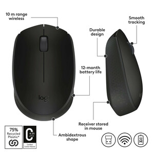 ماوس بی‌ سیم لاجیتک مدل LOGITECH M171