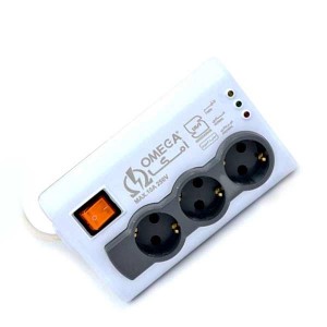 محافظ ولتاژ ارت دار  امگا مدل P3100 سیم 3متری