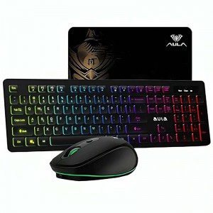 ست موس و کیبورد و پد ماوس بی سیم گیمینگ آئولا AULA AC-208