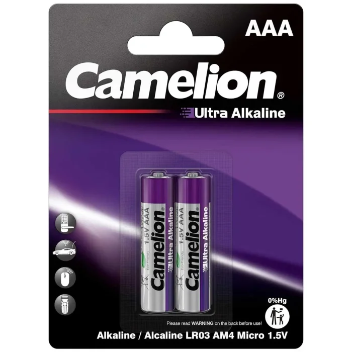 باتری نیم قلمی اولترا آلکالاین کملیون بسته 2 عددی