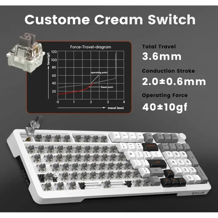 کیبورد گیمینگ ردراگون با سیم و بی سیم مدل  BRAGI K688 WGL RGB PRO