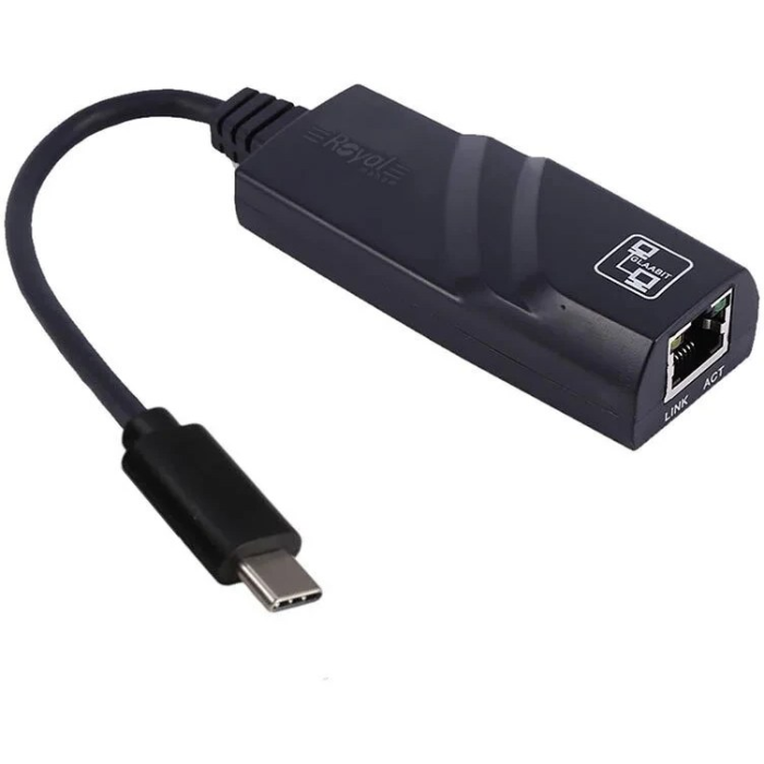تبدیل TYPE C به LAN و USB رویال 1000MB