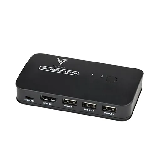 کی‌وی‌ام سوئیچ 2 پورت HDMI واصل مدل VASEL VSL-HK201