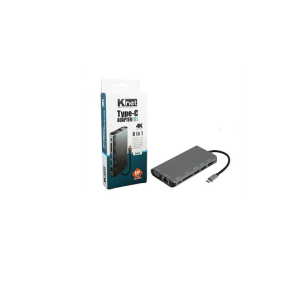 هاب 8 پورت USB3 TYPE C K-NET مدل S9