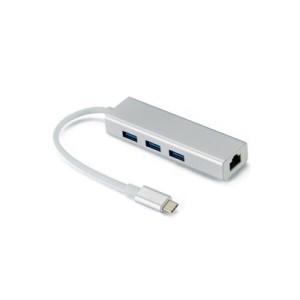 تبدیل TYPE C به LAN و USB بدنه فلزی
