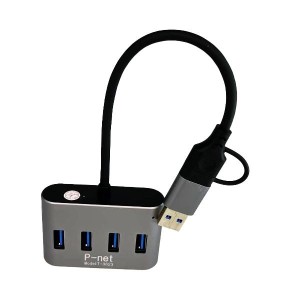 هاب 4 پورت T-3623 TYPE-C+USB3.1 پی نت 2IN1