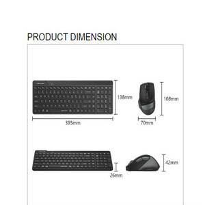 کیبورد و ماوس بی سیم ای فورتک مدل FG_24OO_AIR2