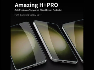 محافظ صفحه نمایش شیشه ای سامسونگ اس 24 پلاس نیلکین Nillkin Amazing H+ Pro tempered glass screen protector for Samsung Galaxy S24 Plus