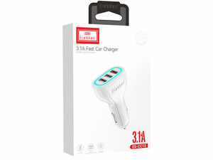 قیمت شارژر فندکی سه پورت یو اس بی 3.1 آمپر ارلدام EARLDOM 5V 3.1A Car Charger with 3 USB Car Adapter USB Car Charger for iPhone