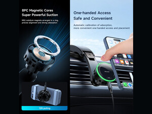 هولدر و شارژر وایرلس و فن خنک کننده مک دودو Mcdodo Fast Cooling Magnetic Wireless Car Charger CH-511