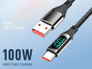 بهترین کابل شارژر سریع تایپ سی کانفلون به طول 1 متر Konfulon Fast Charger Cable TYPE-C USB DC-45 100W